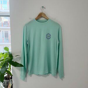 Vineyard Vines Men's Seafoam Green Whale Performance Long Sleeve Top Size XS